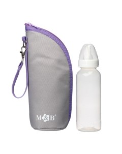 Термосумка для бутылочки M&B на молнии, серая Mum&baby