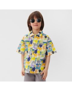 Рубашка для мальчика «Звери», размер 32 (110-116 см) Kaftan