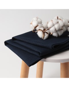 Полотенце вафельное «», 80×147 см, синее Этель