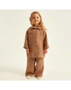 Костюм детский домашний (рубашка и брюки) SL HOME, размер 34 (122-128 см), цвет кофейный Sima-land home