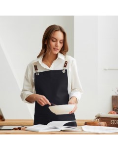 Фартук «» Minimalist design, 60×70 см, dark, лён 45%, хлопок 55%, 395 г/м² Этель