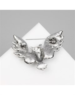 Брошь «Сова», цвет фиолетовый в чернёном серебре Qf