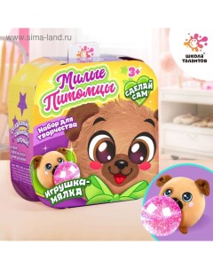 Набор для творчества «Мялка с растущими шариками: Мопсик» Школа талантов