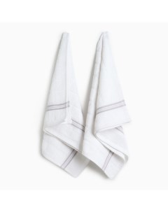 Набор полотенец «Эстетика», 43×66 см - 2 шт., цвет белый, 100% хлопок Этель