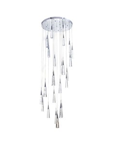 Светильник-каскад «Дрим» 24хLED 72 Вт 3000K серебро 60×60×300 см Bayerlux