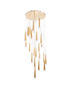 Светильник-каскад «Дрим» 24хLED 72 Вт 3000K золото 60×60×300 см Bayerlux