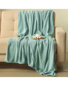 Плед «», 200×220 см,100% п/э, корал-флис, мятный Этель