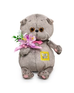 Мягкая игрушка «Басик BABY», с подснежниками, 20 см Басик и ко