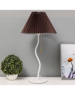 Настольная лампа «Лаут», 1хE27 15W, белый/коричневый Risalux