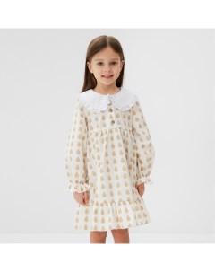 Платье детское с воротником «Капелька», размер 30 (98-104 см) Kaftan