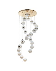 Светильник-каскад «Одилия» 24хLED 72 Вт 3000К золото 60×60×300 см Bayerlux