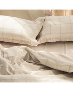 Постельное бельё 1.5-спальное «» Cage: beige, мако-сатин Этель