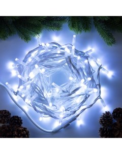 Гирлянда «Нить» 10 м, IP65, УМС, белая каучуковая нить, 100 LED, свечение белое, 220 В Luazon lighting