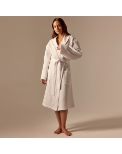 Халат вафельный женский SL HOME: Basic «Блан де Блан», размер XL, хлопок 100%, белый Sima-land home