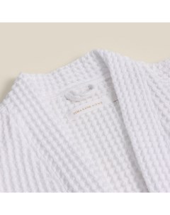 Халат вафельный женский SL HOME: Boho «Блан де Блан», размер XL, хлопок 100%, белый Sima-land home