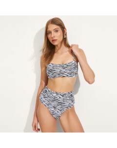 Купальник раздельный женский, принт зебра, размер 44 Minaku