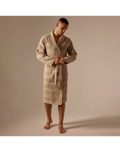 Халат вафельный мужской SL HOME: Chess «Саббиа», размер XL, хлопок 100%, коричневый Sima-land home