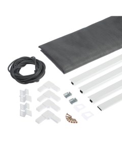 Москитная сетка на окна для самостоят. сборки, до 2 м, сетка 2×1.4 м, профиль 3×2 м Tundra