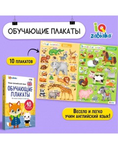Обучающие плакаты «Учим английский язык» Iq-zabiaka