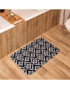 Коврик для ванной «. Узор», 80×50 см, велюр Этель