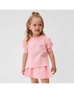 Комплект для девочки (свитшот и юбка), розовый, рост 110 см Minaku
