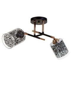 Люстра «Роберта» 2хЕ27 40 Вт черно-золотой 48×26×27 см Bayerlux