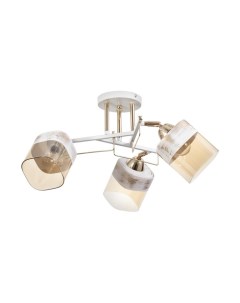 Люстра потолочная «Ариадна», 3хЕ27, 40 Вт, бело-золотой, 48×48×26 см Bayerlux