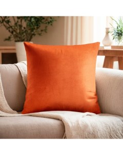 Подушка декоративная «», терракотовый, 30×30 см, велюр Этель