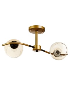 Люстра «Мерлия» 2хЕ27 40 Вт черно-золотой 48×26×27 см Bayerlux