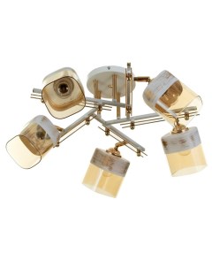 Люстра потолочная «Ариадна», 5хЕ27, 40 Вт, бело-золотой, 48×48×26 см Bayerlux