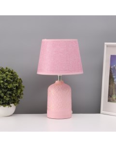 Лампа настольная «Узор» 1×40 Вт Е14 розовый 20×20×34 см Risalux