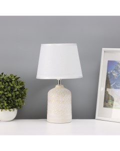 Лампа настольная «Узор» 1×40 Вт Е14 белый 20×20×34 см Risalux