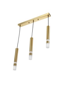 Светильник подвесной «Гелла» 3хLED 18 Вт 4000К латунь 50×4×30-180 см Bayerlux