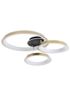 Люстра с ПДУ «Анелло» 3хLED 3000-6000К 184 Вт черно-золотой 85×78×21 см Bayerlux