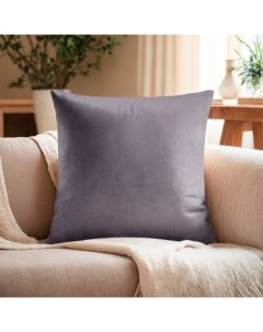 Подушка декоративная «», серая, 30×30 см, велюр Этель