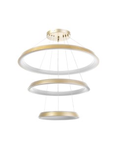 Люстра потолочная «Анелло», 3хLED, 3000-6000К, 220 Вт, золото, 130×60×120 см Bayerlux