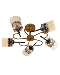 Люстра «Марси» 5хЕ27 40 Вт черно-золотой 60×60×27 см Bayerlux