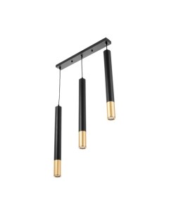 Светильник подвесной «Герона» 3хLED 9 Вт 4000К черный золото 50×5×50-200 см Bayerlux