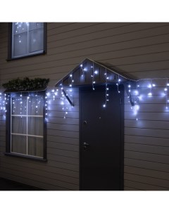 Гирлянда «Бахрома» 25×0.7 м, IP44, УМС, белая нить, 450 LED, свечение белое, 220 В Luazon lighting