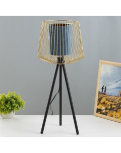 Настольная лампа 42872/1BK Е27 40 Вт синий золото 24×24×57 см Risalux