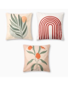 Чехол на подушку 3 шт. «» Hola, 40×40 см, велюр Этель