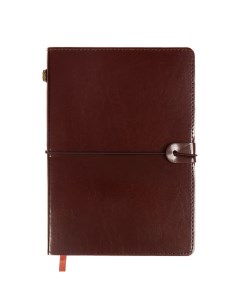 Ежедневник датированный 2025, A5, 168 листов, . Saltos, мягкая обложка из искусственной кожи, перфорация, ляссе, блок 70, коричневый Devente