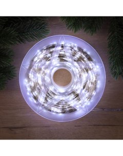 Гирлянда «Нить» 200 м роса, IP44, серебристая нить, 2000 LED, свечение белое, 36 В Luazon lighting