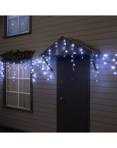 Гирлянда «Бахрома» 12×0.7 м, IP44, УМС, белая нить, 240 LED, свечение белое, мерцание, 220 В Luazon lighting