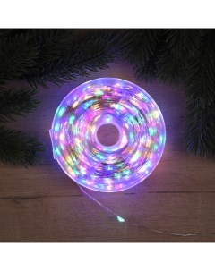 Гирлянда «Нить» 100 м роса, IP44, серебристая нить, 1000 LED, свечение мульти, 18 В Luazon lighting