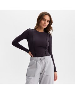 Лонгслив с декоративными швами женский, размер 46, серый Mist