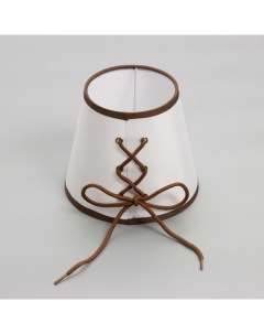Абажур, Е14, бело-шоколадный, 15×15×13 см Bayerlux