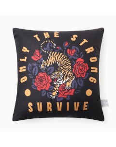 Подушка декоративная «» Survive, 40×40 см, велюр Этель