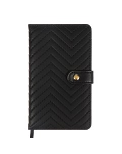 Планинг карманный недатированный 80 листов, 100 х 170мм, .Elizabeth, твердая обложка кожзам с поролоном, хлястик, блок 70, черный Devente