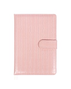 Ежедневник датированный 2025, A5, 168 листов, .Barbara, твёрдая обложка с поролоном из искусственной кожи, хлястик, перфорация, ляссе, блок 70 г/м2, розовый Devente